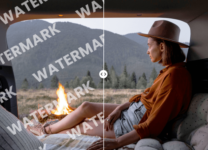 Watermark removal example