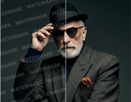 Watermark removal example